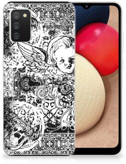 B2Ctelecom Telefoon Hoesje Samsung M02s | Samsung Galaxy A02s Silicone Back Case Skulls Angel