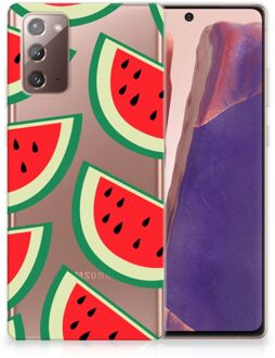 B2Ctelecom Telefoon Hoesje Samsung Note 20 Hoesje Bumper Doorzichtig Watermelons