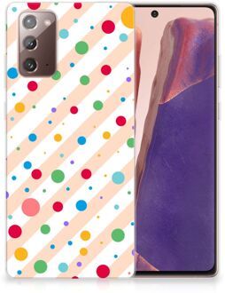 B2Ctelecom Telefoon Hoesje Samsung Note 20 Leuk TPU Back Cover Dots