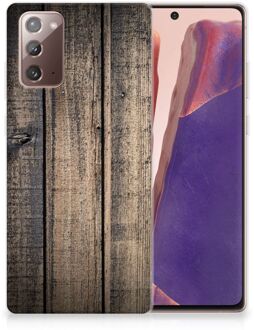 B2Ctelecom Telefoon Hoesje Samsung Note 20 Leuk TPU Back Cover Steigerhout