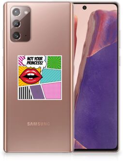 B2Ctelecom Telefoon Hoesje Samsung Note 20 Silicone Back Case Popart Princess