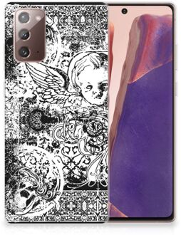 B2Ctelecom Telefoon Hoesje Samsung Note 20 Silicone Back Case Skulls Angel