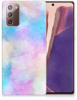 B2Ctelecom Telefoon Hoesje Samsung Note 20 Silicone Back Case Watercolor Light