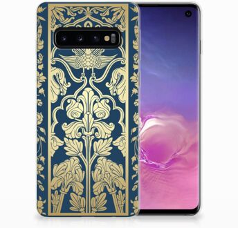 B2Ctelecom Telefoon Hoesje Samsung S10 Golden Flowers