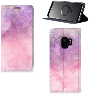 B2Ctelecom Telefoon Hoesje Samsung S9 Design Pink Purple Paint