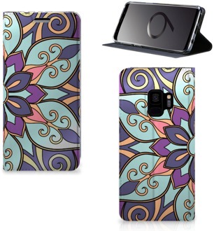 B2Ctelecom Telefoon Hoesje Samsung S9 Design Purple Flower