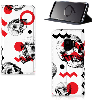 B2Ctelecom Telefoon Hoesje Samsung S9 Design Skull Red