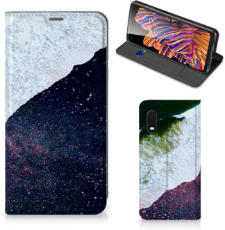 B2Ctelecom Telefoon Hoesje Samsung Xcover Pro Flip Cover Sea in Space