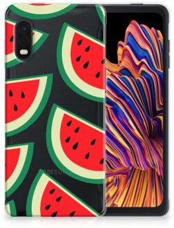 B2Ctelecom Telefoon Hoesje Samsung Xcover Pro Hoesje Bumper Doorzichtig Watermelons