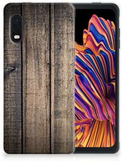 B2Ctelecom Telefoon Hoesje Samsung Xcover Pro Leuk TPU Back Cover Steigerhout