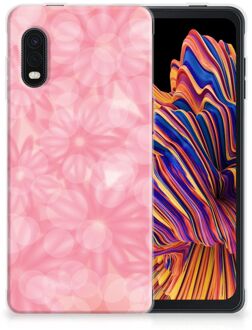 B2Ctelecom Telefoon Hoesje Samsung Xcover Pro Silicone Back Case Lente Bloemen