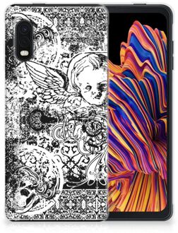 B2Ctelecom Telefoon Hoesje Samsung Xcover Pro Silicone Back Case Skulls Angel