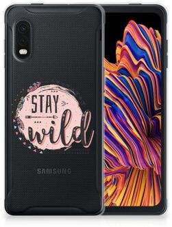 B2Ctelecom Telefoon Hoesje Samsung Xcover Pro Siliconen Back Cover Transparant Boho Stay Wild