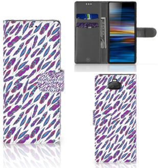 B2Ctelecom Telefoon Hoesje Sony Xperia 10 Feathers Color