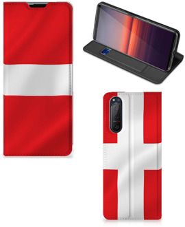 B2Ctelecom Telefoon Hoesje Sony Xperia 5 II Book Case Deense Vlag