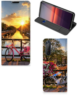 B2Ctelecom Telefoon Hoesje Sony Xperia 5 II Bookcase Amsterdamse Grachten