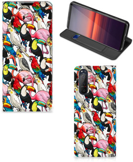 B2Ctelecom Telefoon Hoesje Sony Xperia 5 II Bookcover Case Birds