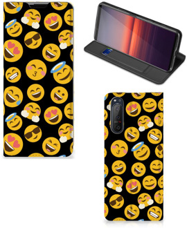 B2Ctelecom Telefoon Hoesje Sony Xperia 5 II Flip Cover Emoji