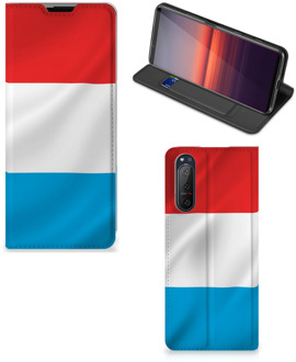 B2Ctelecom Telefoon Hoesje Sony Xperia 5 II Flip Cover Luxemburgse Vlag