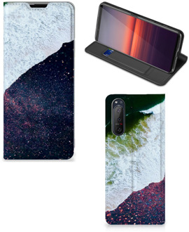 B2Ctelecom Telefoon Hoesje Sony Xperia 5 II Flip Cover Sea in Space