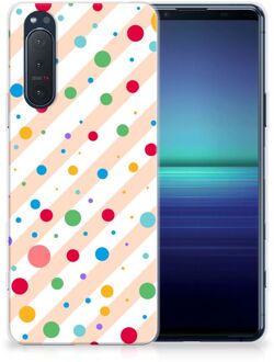 B2Ctelecom Telefoon Hoesje Sony Xperia 5II Leuk TPU Back Cover Dots