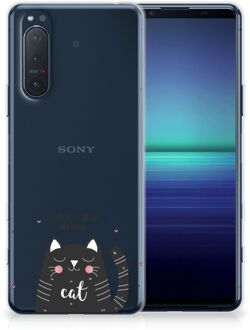 B2Ctelecom Telefoon Hoesje Sony Xperia 5II Mobiel Case Cat Good Day