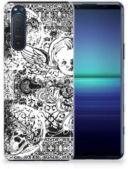 B2Ctelecom Telefoon Hoesje Sony Xperia 5II Silicone Back Case Skulls Angel