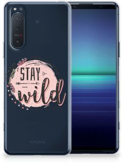 B2Ctelecom Telefoon Hoesje Sony Xperia 5II Siliconen Back Cover Transparant Boho Stay Wild