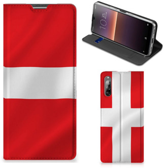 B2Ctelecom Telefoon Hoesje Sony Xperia L4 Book Case Deense Vlag