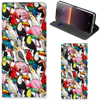 B2Ctelecom Telefoon Hoesje Sony Xperia L4 Bookcover Case Birds