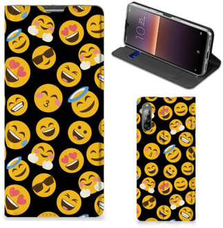 B2Ctelecom Telefoon Hoesje Sony Xperia L4 Flip Cover Emoji