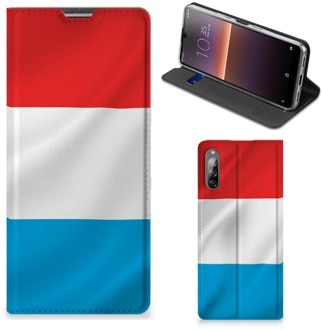 B2Ctelecom Telefoon Hoesje Sony Xperia L4 Flip Cover Luxemburgse Vlag