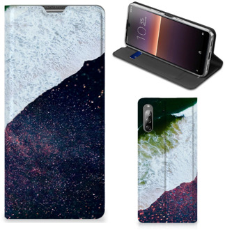 B2Ctelecom Telefoon Hoesje Sony Xperia L4 Flip Cover Sea in Space