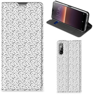 B2Ctelecom Telefoon Hoesje Sony Xperia L4 Flipcase Stripes Dots