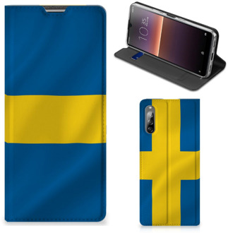 B2Ctelecom Telefoon Hoesje Sony Xperia L4 Flipcase Zweedse Vlag