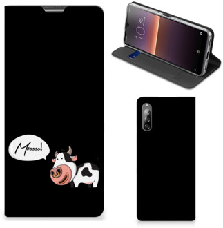 B2Ctelecom Telefoon Hoesje Sony Xperia L4 Flipcover Cow Gepersonaliseerd Cadeau