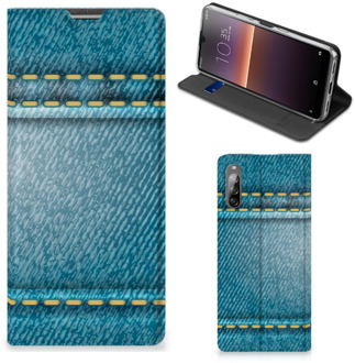 B2Ctelecom Telefoon Hoesje Sony Xperia L4 Wallet Case Jeans