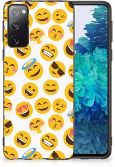 B2Ctelecom Telefoon Hoesje Super als Cadeautjes voor Meisjes Samsung Galaxy S20 Backcover Soft Siliconen Hoesje met Zwarte rand Emoji