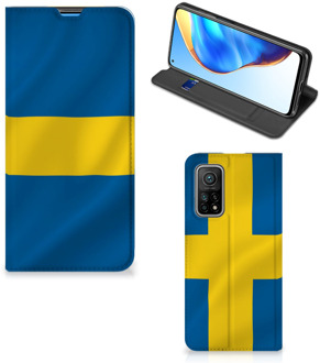 B2Ctelecom Telefoon Hoesje Xiaomi Mi 10T | 10T Pro Flipcase Zweedse Vlag