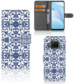 B2Ctelecom Telefoon Hoesje Xiaomi Mi 10T Lite Book Case Flower Blue