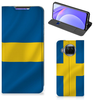 B2Ctelecom Telefoon Hoesje Xiaomi Mi 10T Lite Flipcase Zweedse Vlag