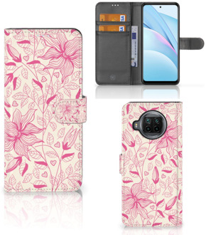 B2Ctelecom Telefoon Hoesje Xiaomi Mi 10T Lite Magnet Case Pink Flowers