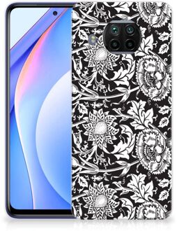 B2Ctelecom Telefoon Hoesje Xiaomi Mi 10T Lite Mobiel Case Zwart Bloemen