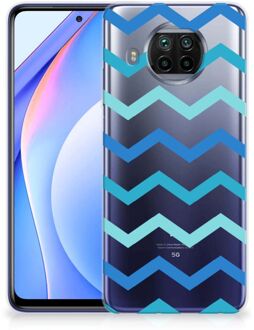 B2Ctelecom Telefoon Hoesje Xiaomi Mi 10T Lite Siliconen Back Cover Zigzag Blauw