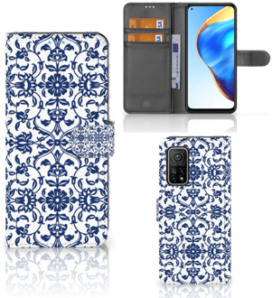 B2Ctelecom Telefoon Hoesje Xiaomi Mi 10T Pro | Mi 10T Book Case Flower Blue