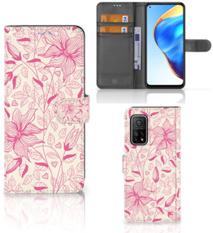 B2Ctelecom Telefoon Hoesje Xiaomi Mi 10T Pro | Mi 10T Magnet Case Pink Flowers