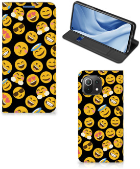 B2Ctelecom Telefoon Hoesje Xiaomi Mi 11 Lite Flip Cover Emoji