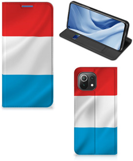 B2Ctelecom Telefoon Hoesje Xiaomi Mi 11 Lite Flip Cover Luxemburgse Vlag