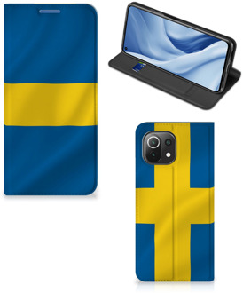 B2Ctelecom Telefoon Hoesje Xiaomi Mi 11 Lite Flipcase Zweedse Vlag