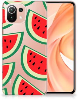 B2Ctelecom Telefoon Hoesje Xiaomi Mi 11 Lite Hoesje Bumper Doorzichtig Watermelons